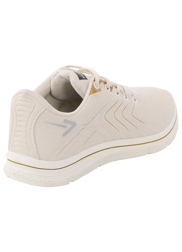 Perfecta - Tênis Esporte Bege em Tecido 3