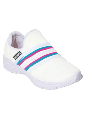 Perfecta - Tênis Esporte Branco em Tecido - PERFECTA