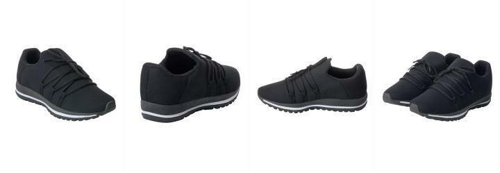 Tnis Esporte Preto com Solado Bicolor