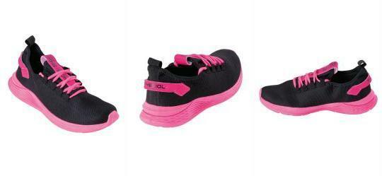 Tnis Esporte Preto e Pink em Tecido Mesh