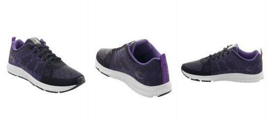 Tnis Esporte Preto e Roxo em Tecido.