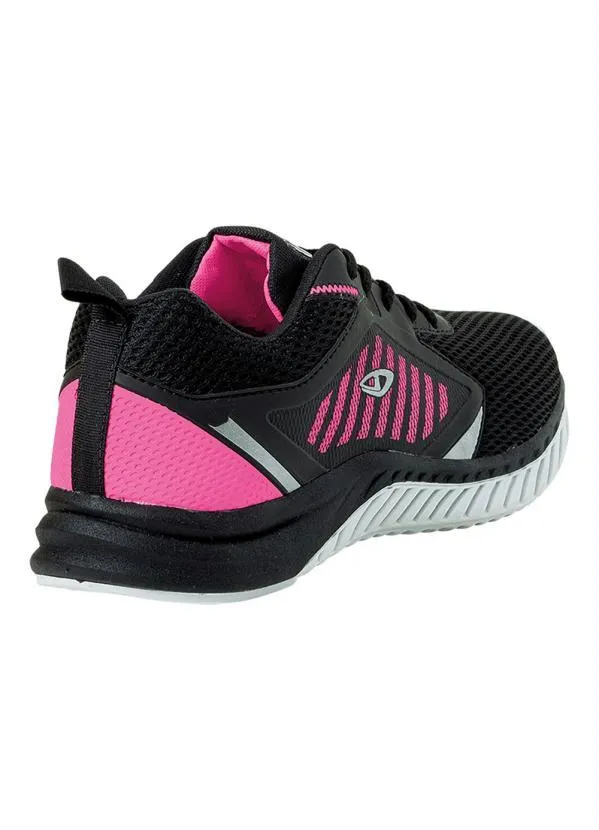 Perfecta - Tênis Esporte Preto em Tecido Mesh 4