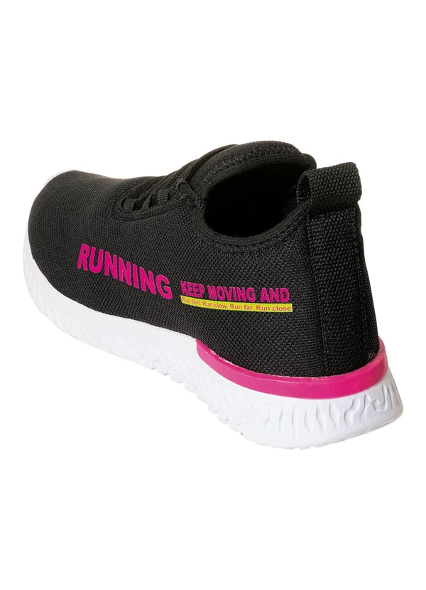 Perfecta - Tênis Esporte Preto em Tecido 2