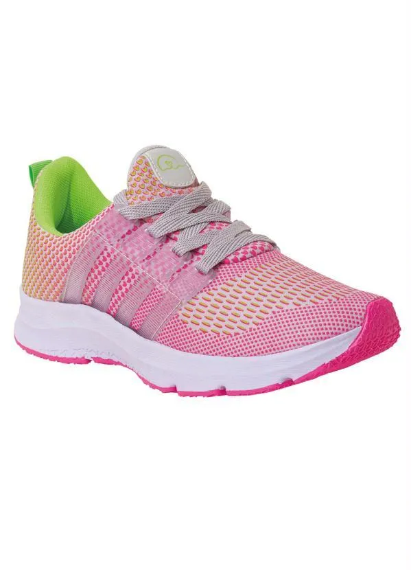 Perfecta - Tênis Esporte Rosa em Sintético e Tecido 3