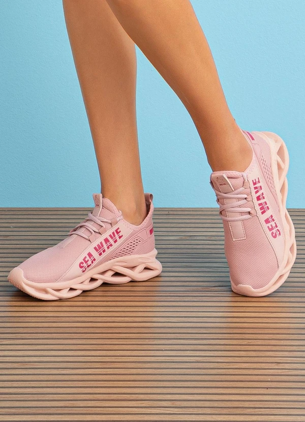 Perfecta - Tênis Esporte Rosê em Tecido