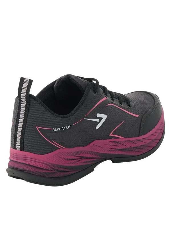 Perfecta - Tênis Esportivo Preto em Tecido e Sintético 3