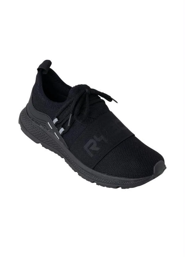 Perfecta - Tênis Preto com Elástico no Cabedal