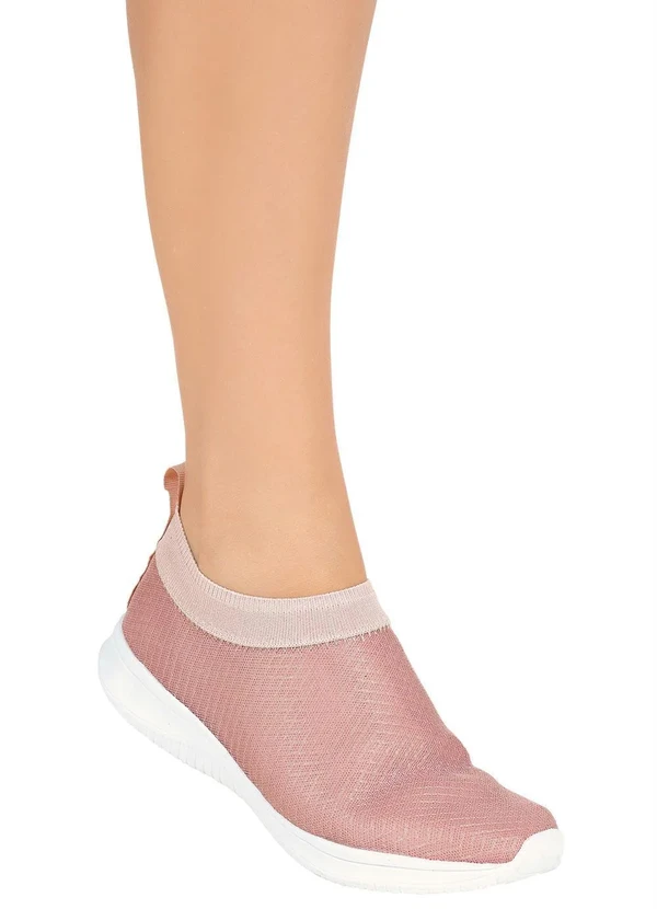 Perfecta - Tênis Rosê em Tecido com Elástico 6