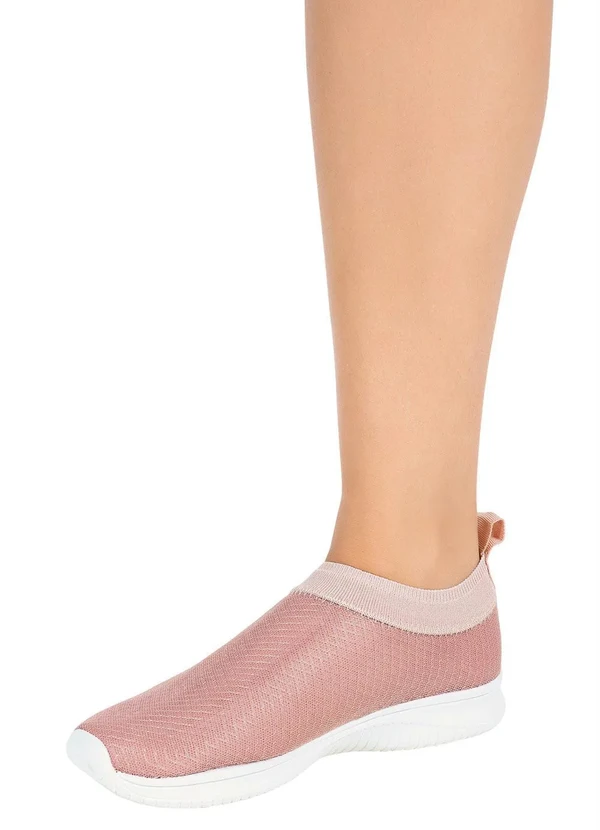 Perfecta - Tênis Rosê em Tecido com Elástico 7
