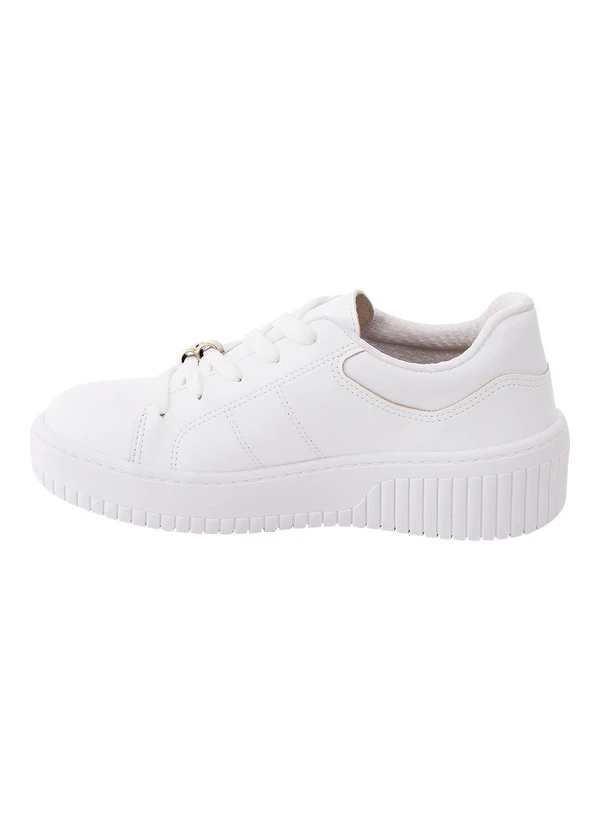 Beira Rio - Tenis Beira Rio Branca em Sintético 3