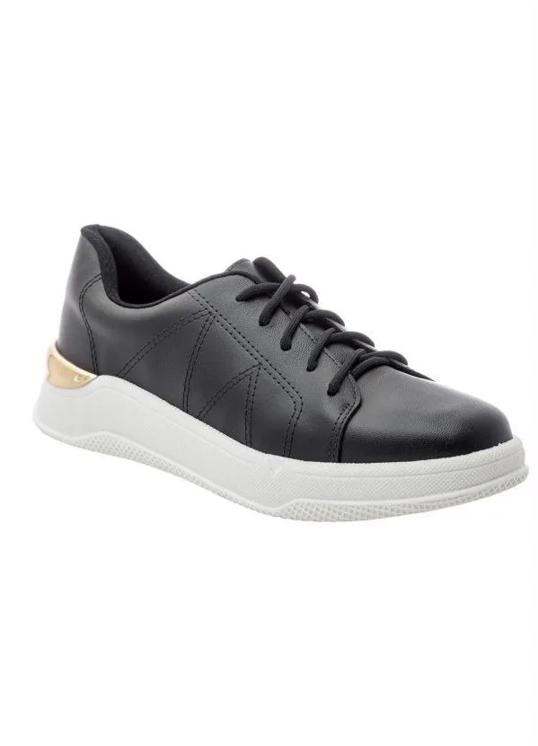 Beira Rio - Tênis Beira Rio Preto em Sintético