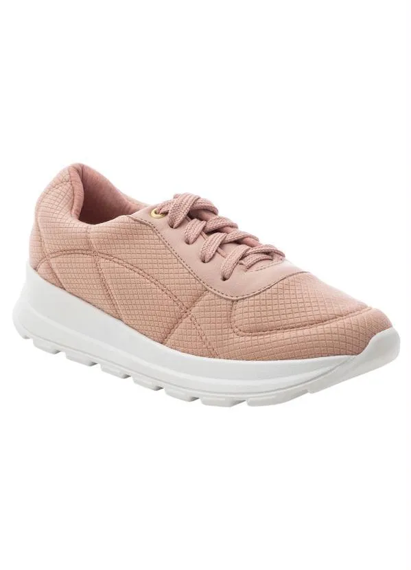 Beira Rio - Tênis Beira Rio Rosa em Tecido Toscana