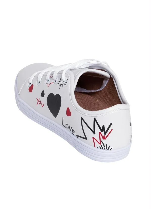 Perfecta - Tênis Branco com Estampa 2