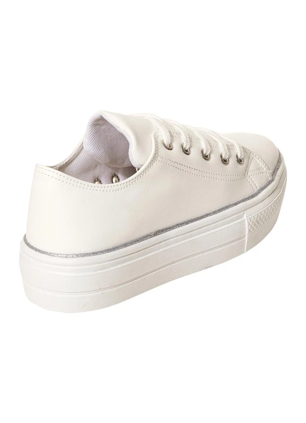 Perfecta - Tênis Branco em Tecido 2