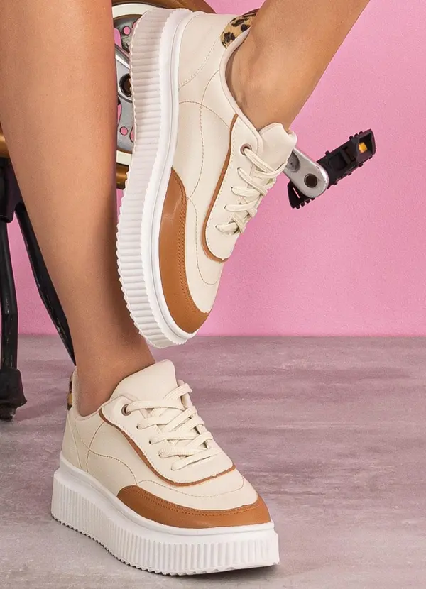 Tênis Casual Tenis Passeio Tênis Flat Form Básico Casual Cadarço