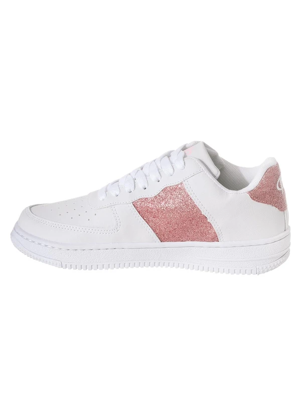 Perfecta - Tênis Casual Branco com Detalhe de Glitter 3