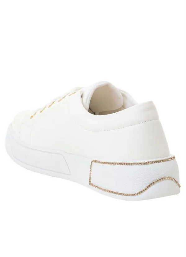 Perfecta - Tênis Casual Branco com Detalhe no Solado 2