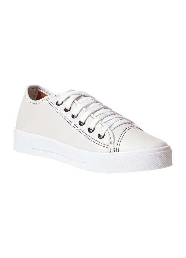 Perfecta - Tênis Casual Branco em Sintético