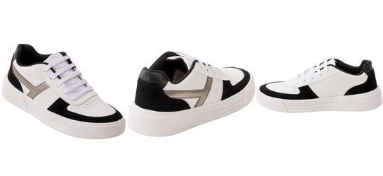 T�nis Casual Branco em Sint�tico