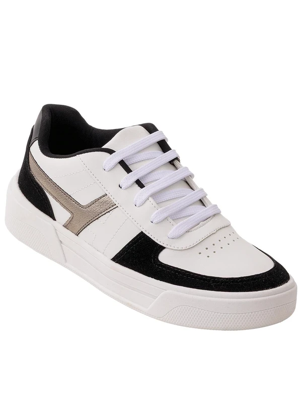 Perfecta - Tênis Casual Branco em Sintético