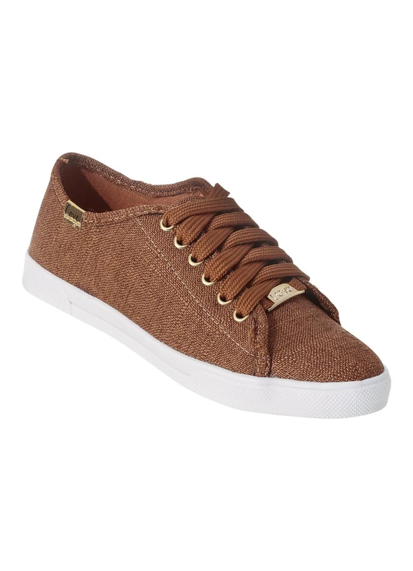 Perfecta - Tênis Casual Caramelo em Tecido