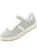 T�nis Casual Cinza em Camur�a Sint�tica