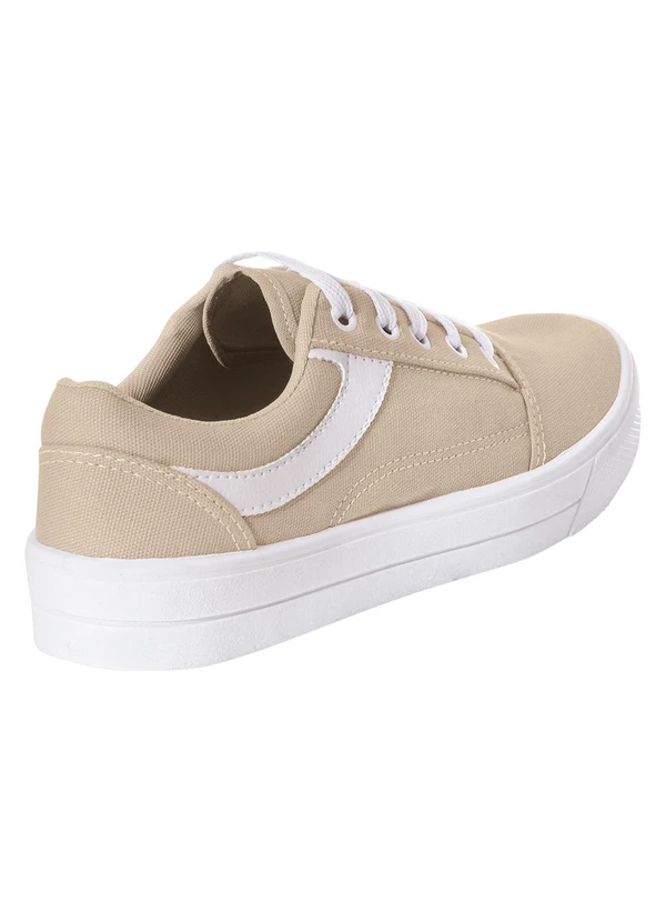 Perfecta - Tênis Casual Nude em Tecido 2