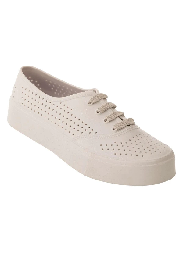 Perfecta - Tênis Casual Off White com Perfuros