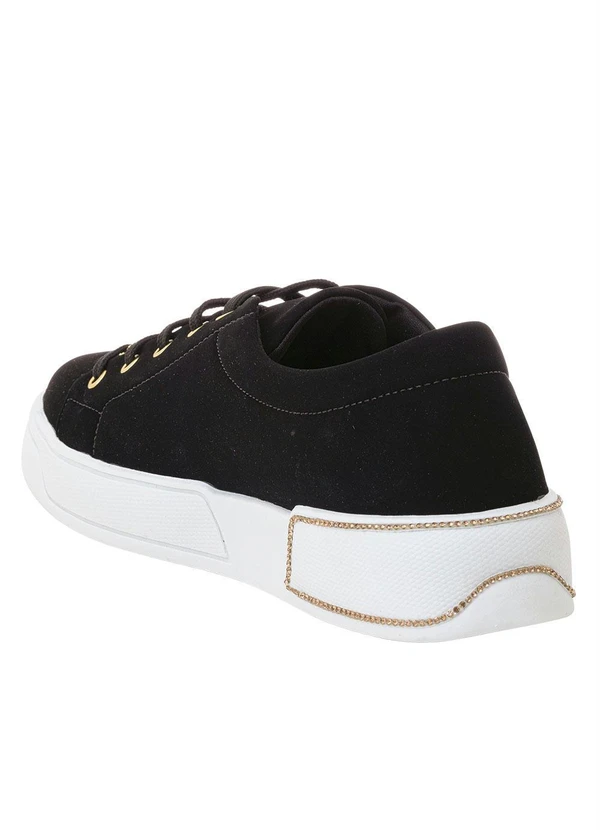 Perfecta - Tênis Casual Preto com Detalhe no Solado 4