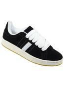 Tênis Casual Preto em Camurça Sintética