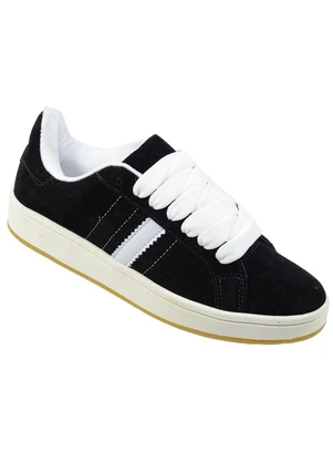 Perfecta - Tênis Casual Preto em Camurça Sintética - PERFECTA