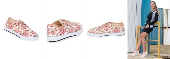 T�nis Floral com Cadar�o Extra