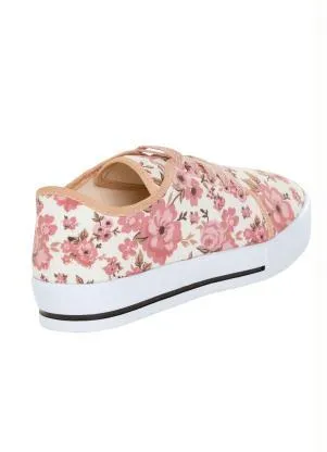 Perfecta - Tênis Floral com Cadarço Extra - PERFECTA