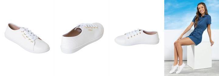 Tnis Moleca Branco com Detalhe Dourado