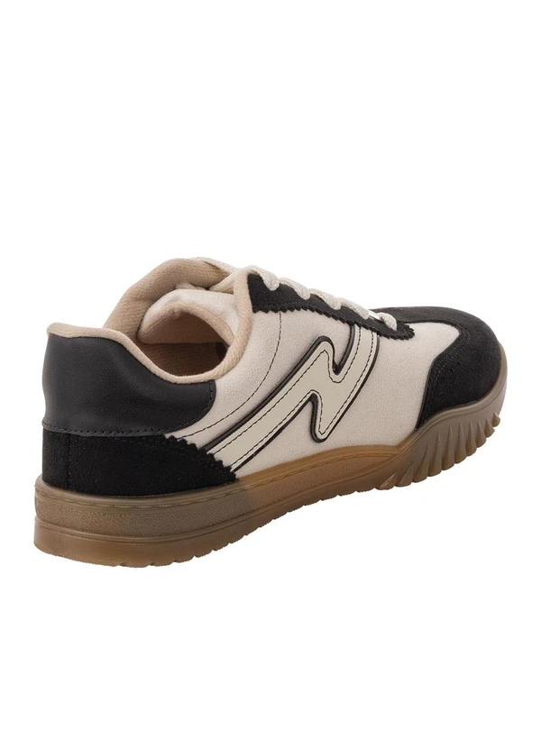 Moleca - Tênis Moleca Branco Off em Camurça Sintética 3