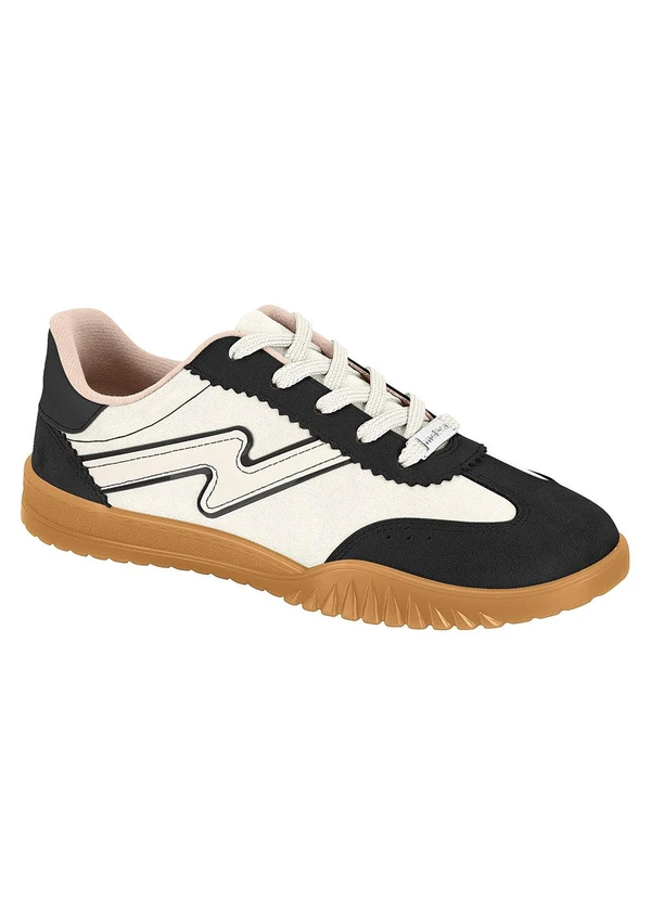 Moleca - Tênis Moleca Branco Off em Camurça Sintética