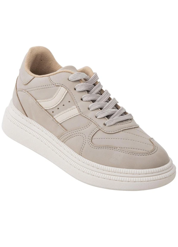 Moleca - Tênis Moleca Cinza em Nobuck