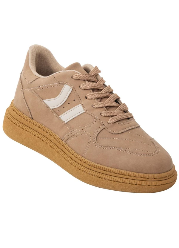 Moleca - Tênis Moleca Nude em Nobuck