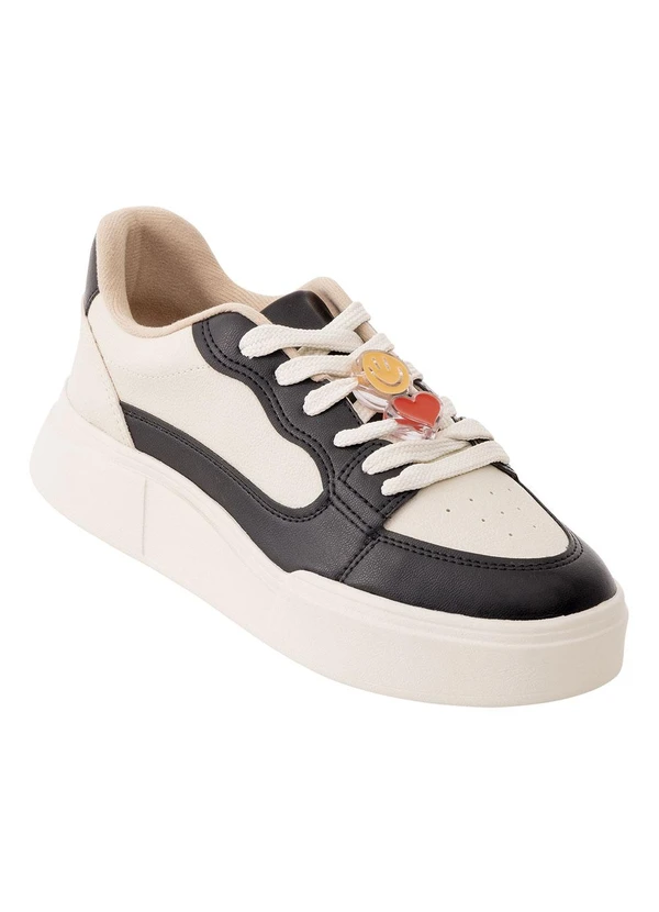 Moleca - Tênis Moleca Off White em Sintético