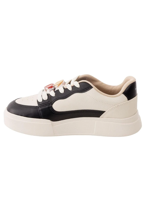 Moleca - Tênis Moleca Off White em Sintético 3