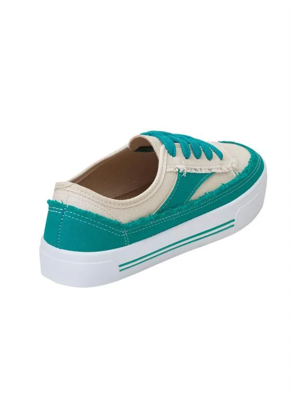 Moleca - Tênis Moleca Verde em Tecido 2