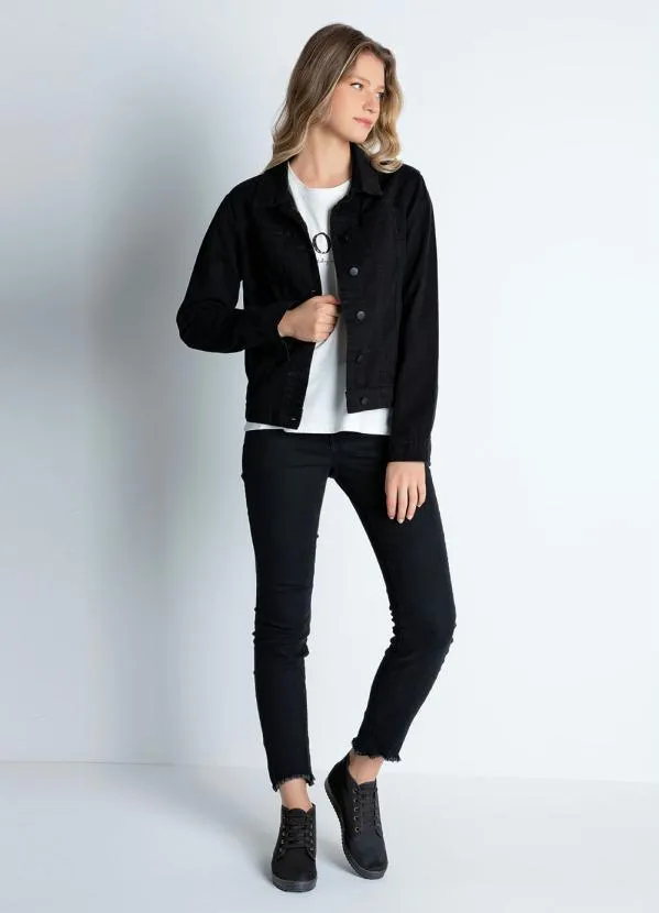 Perfecta - Tênis Preto Cano Médido em Tecido 4