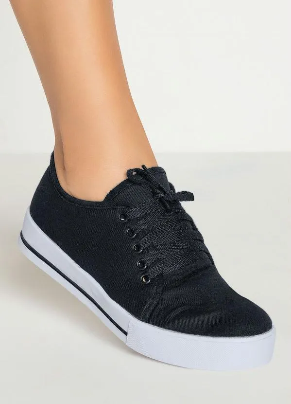 Perfecta - Tênis Preto com Cadarço Extra 5