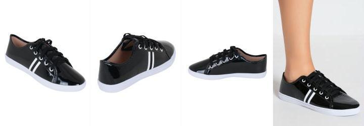 T�nis Preto com Listras Preta e Branca