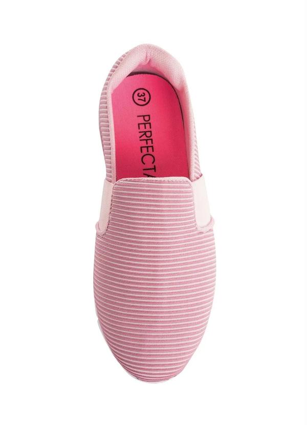 Outlet - Tênis Rosa com Textura e Elástico 4