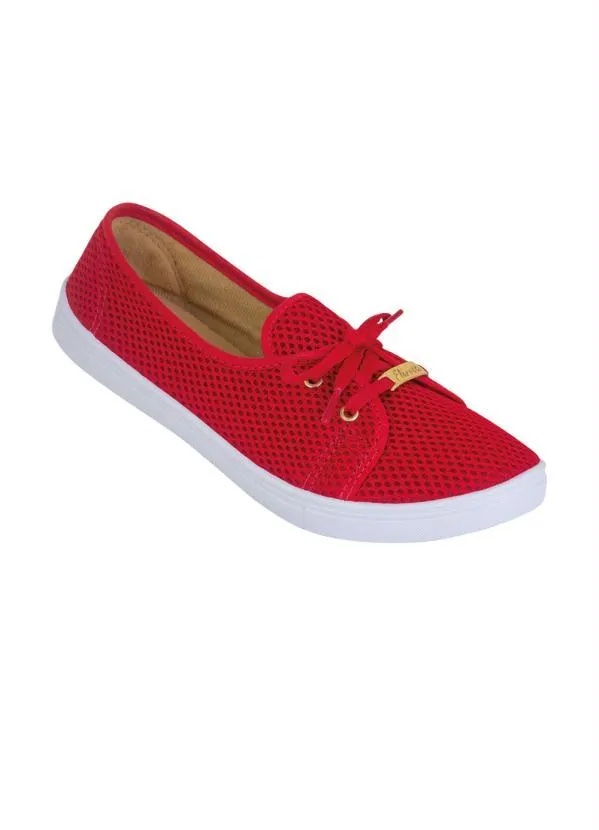 Perfecta - Tênis Vermelho em Tecido Msh