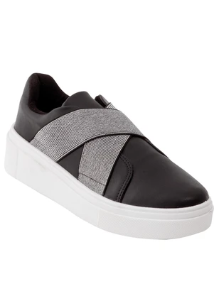 Tênis Feminino Vizzano Slip On Tenis Elastico Vizzano Preto Tênis