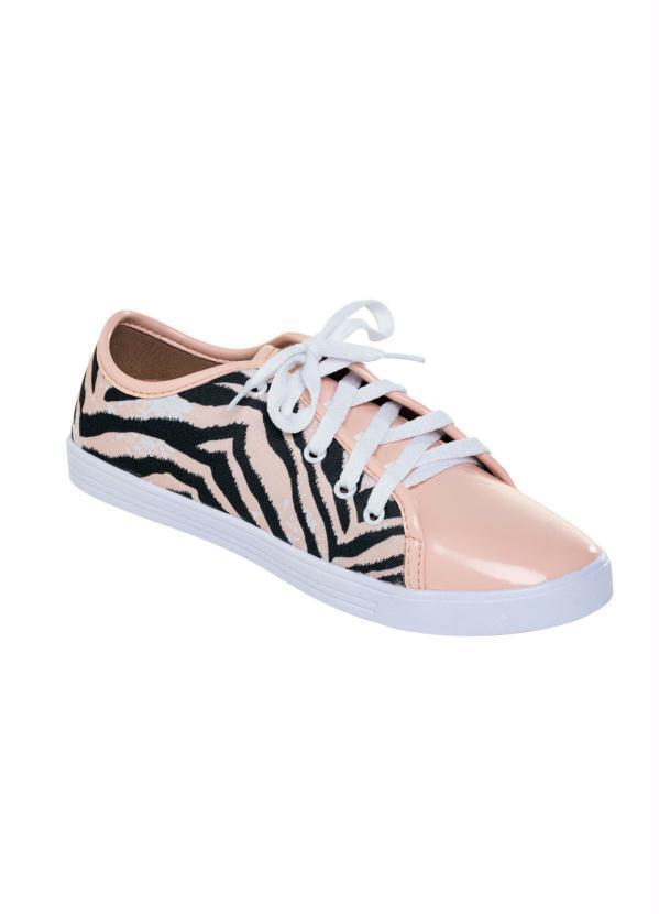 Outlet - Tênis Zebra com Sintético Verniz