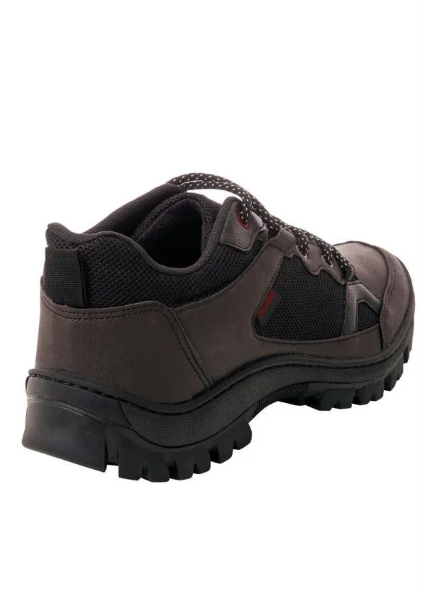 Perfecta - Bota Cano Baixo Café em Sintético 2