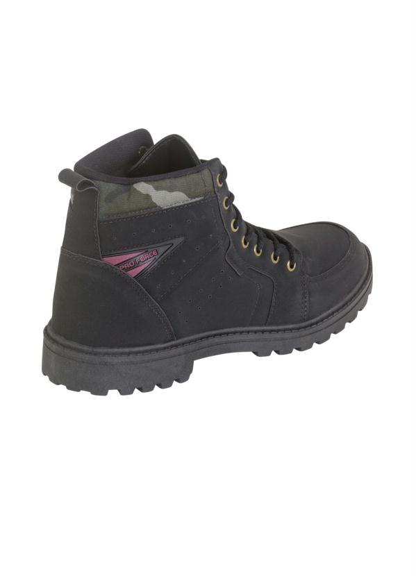 Outlet - Bota Coturno Preta com Sola Tratorada 2